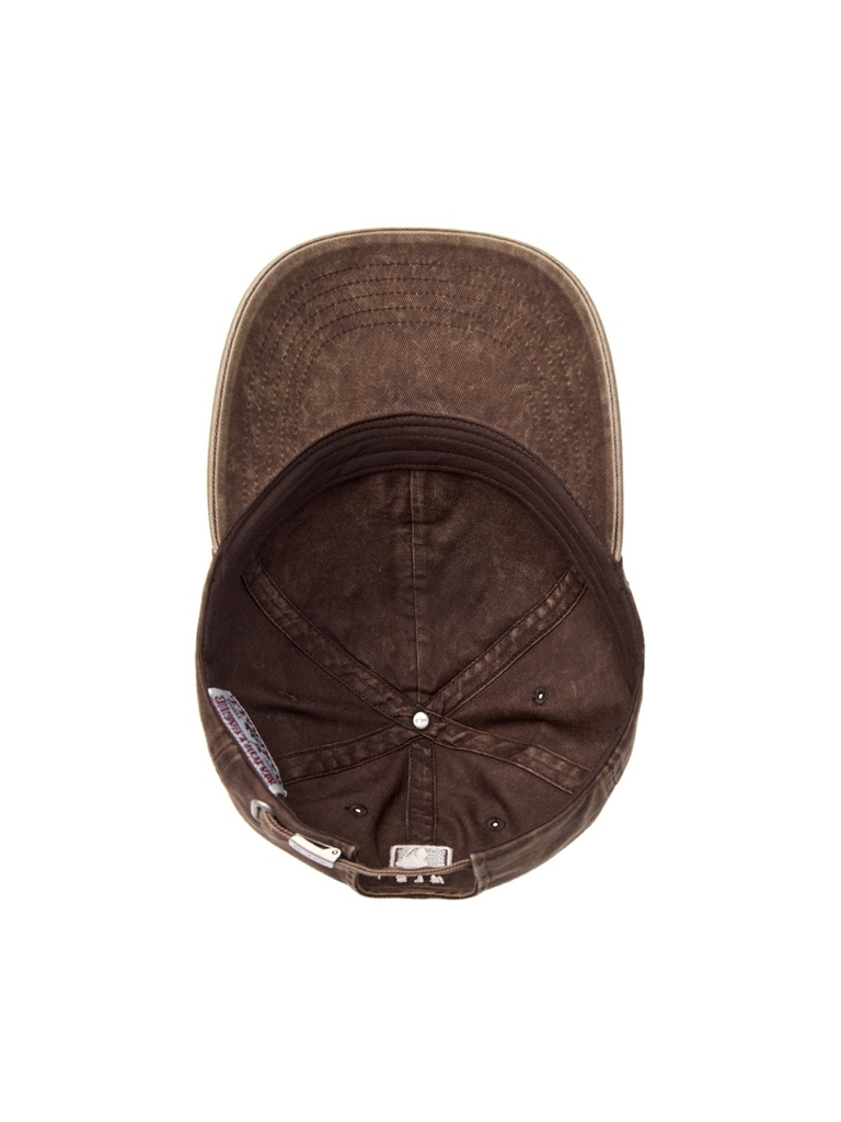 Nón MLB Korea Heavy Washed Unstructured Ball Cap New York Yankees Brown