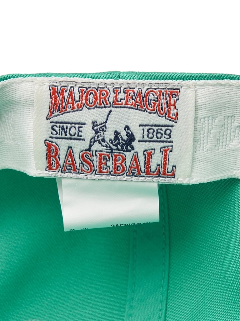 Nón MLB Korea Cursive Lettering Unstructured Ball Cap Oakland Athletics Green