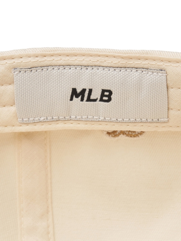 Nón MLB Korea Lettering Color Block Unstructured Ball Cap Boston Red Sox Beige