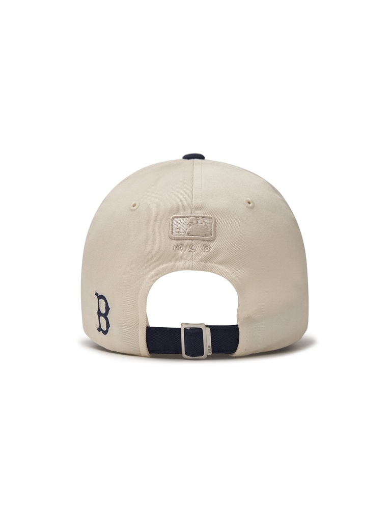 Nón MLB Korea Lettering Color Block Unstructured Ball Cap Boston Red Sox Navy