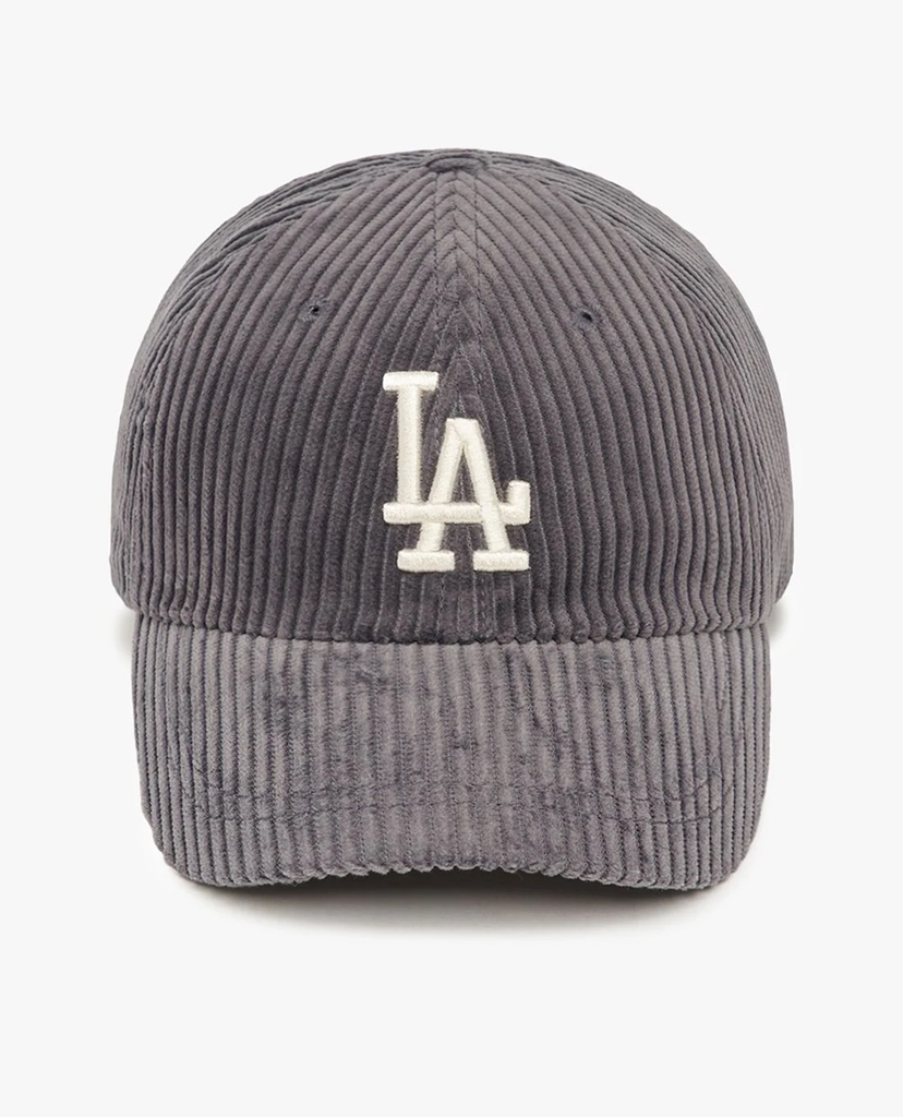 Nón MLB Korea Corduroy Unstructured Ball Cap LA Dodgers Grey
