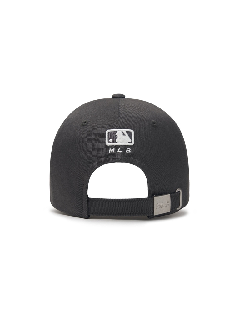Nón MLB Korea Culsive Lettering Unstructured Ball Cap New York Mets Grey