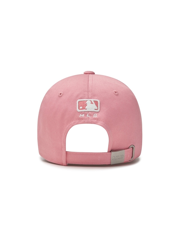 Nón MLB Korea Culsive Lettering Unstructured Ball Cap New York Yankees Pink