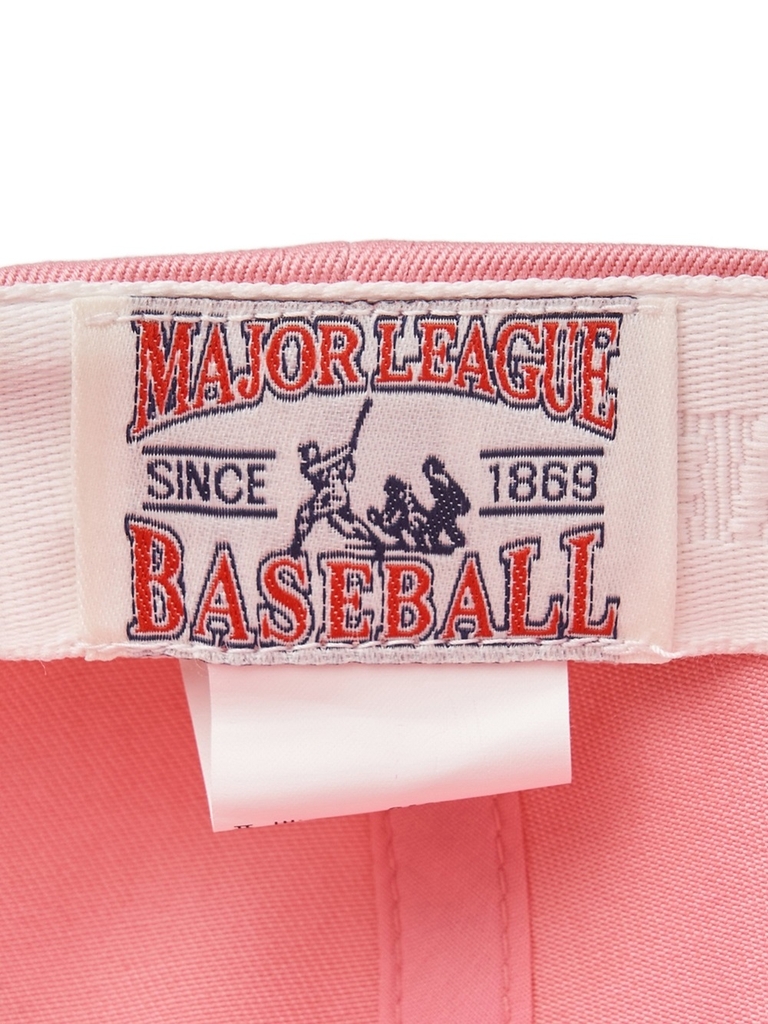 Nón MLB Korea Culsive Lettering Unstructured Ball Cap New York Yankees Pink