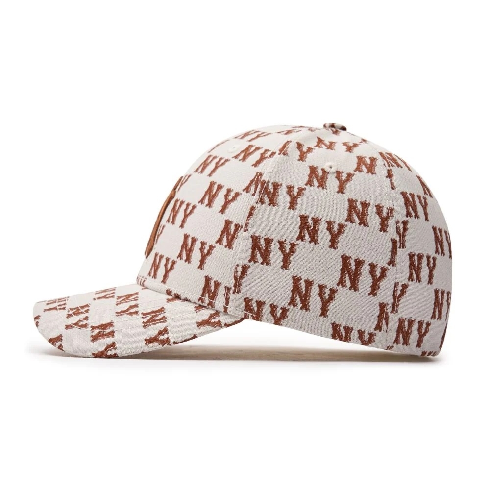 Nón MLB Korea Mono Classic Structure Ball Cap New York Yankees Cream