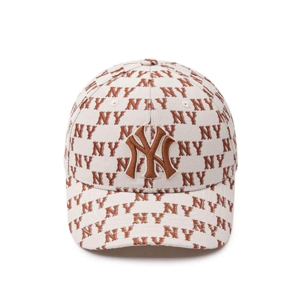 Nón MLB Korea Mono Classic Structure Ball Cap New York Yankees Cream