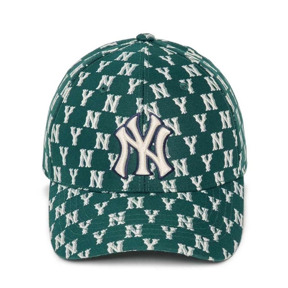 Nón MLB Korea Mono Classic Structure Ball Cap New York Yankees Green