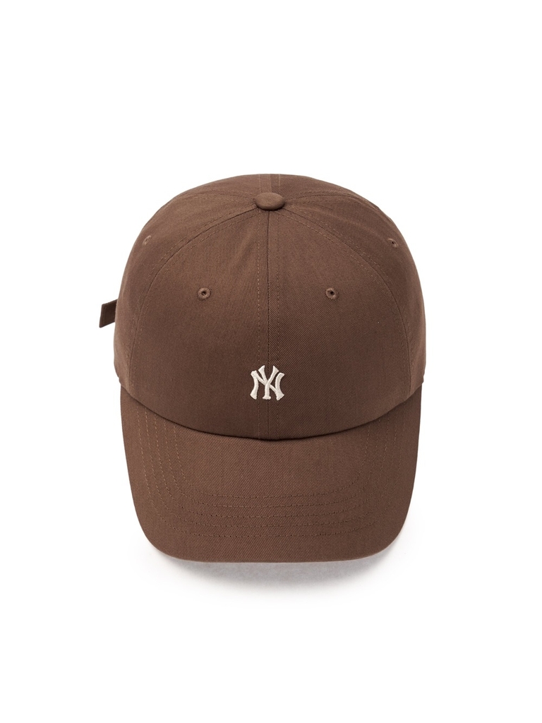Nón MLB Korea Nanologo Unstructured Ball Cap New York Yankees Brown