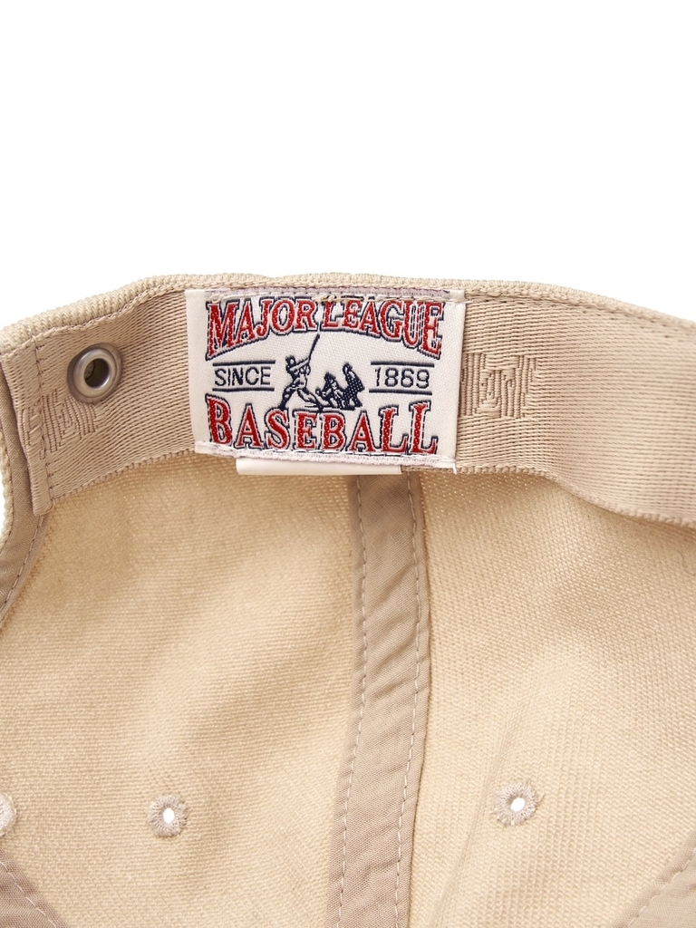 Nón MLB Korea Varsity Lettering Pigment Unstructured Ball Cap Boston Red Sox Beige