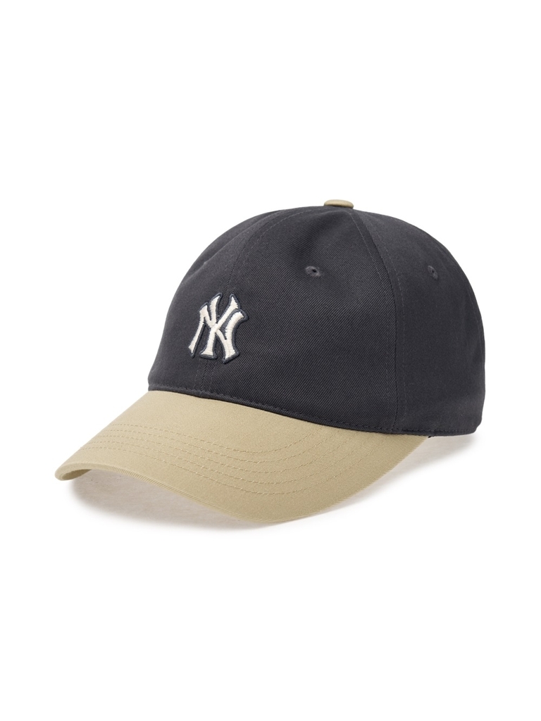 Nón MLB Korea Varsity One Point Color Block Unstructured Ball Cap New York Yankees Grey