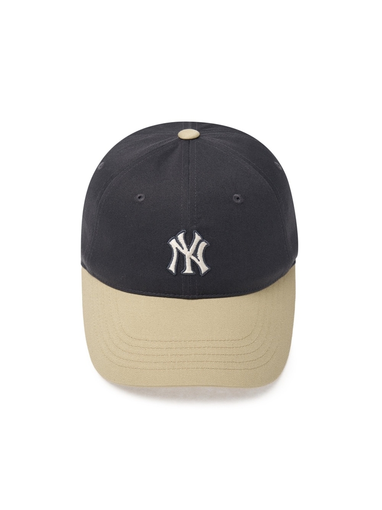 Nón MLB Korea Varsity One Point Color Block Unstructured Ball Cap New York Yankees Grey
