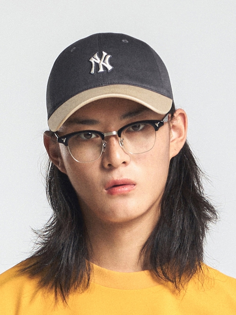 Nón MLB Korea Varsity One Point Color Block Unstructured Ball Cap New York Yankees Grey