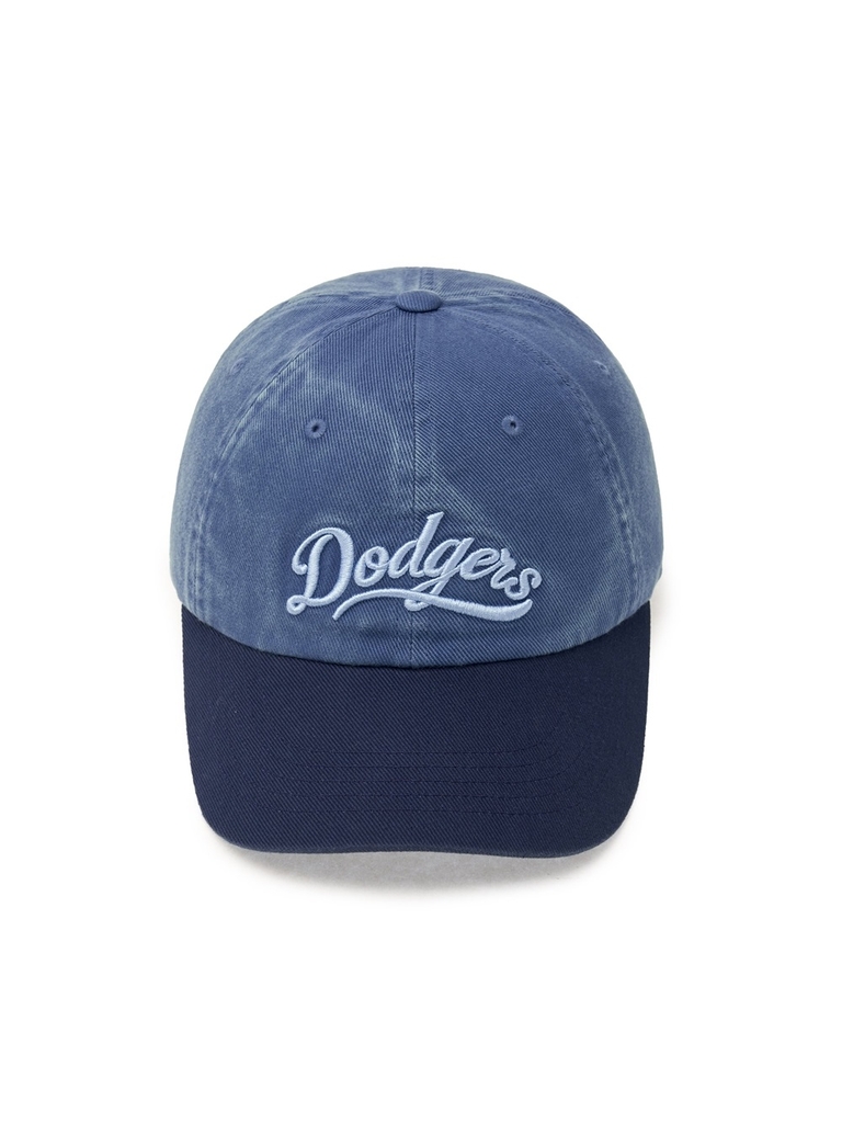 Nón MLB Korea Varsity Vintage Culsive Color Block Unstructured Ball Cap LA Dodgers Indigo