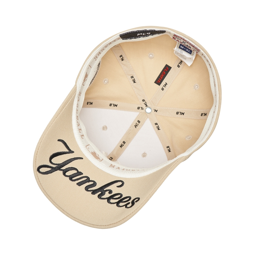 Nón MLB Circle Stamp Bal Cap New York Yankees Beige