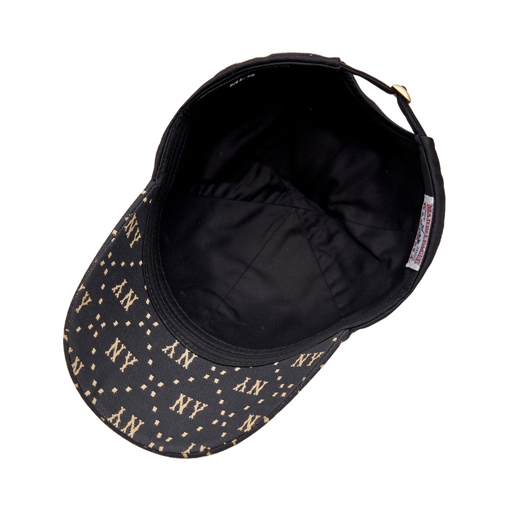Nón MLB Korea Diamond Monogram Point Ball Cap New York Yankees Black