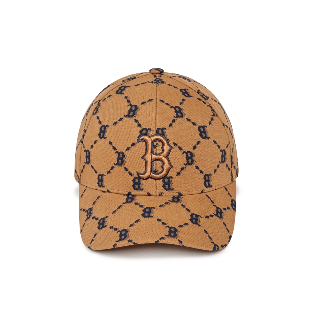 Nón MLB Diamond Monogram Structured Ball Cap Boston Red Sox D.Beige