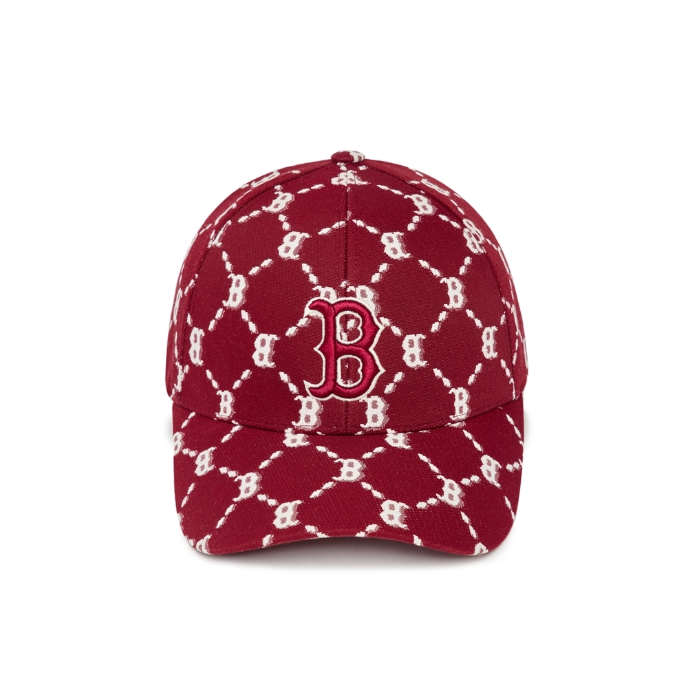 Nón MLB Diamond Monogram Structured Ball Cap Boston Red Sox Wine