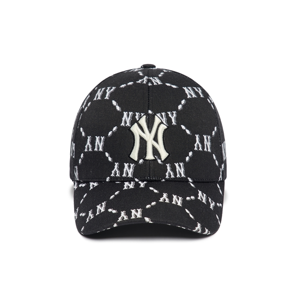 Nón MLB Diamond Monogram Structured Ball Cap New York Yankees Black