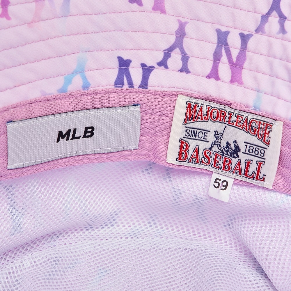 Nón MLB Gradient Monogram Bucket Hat New York Yankees Violet