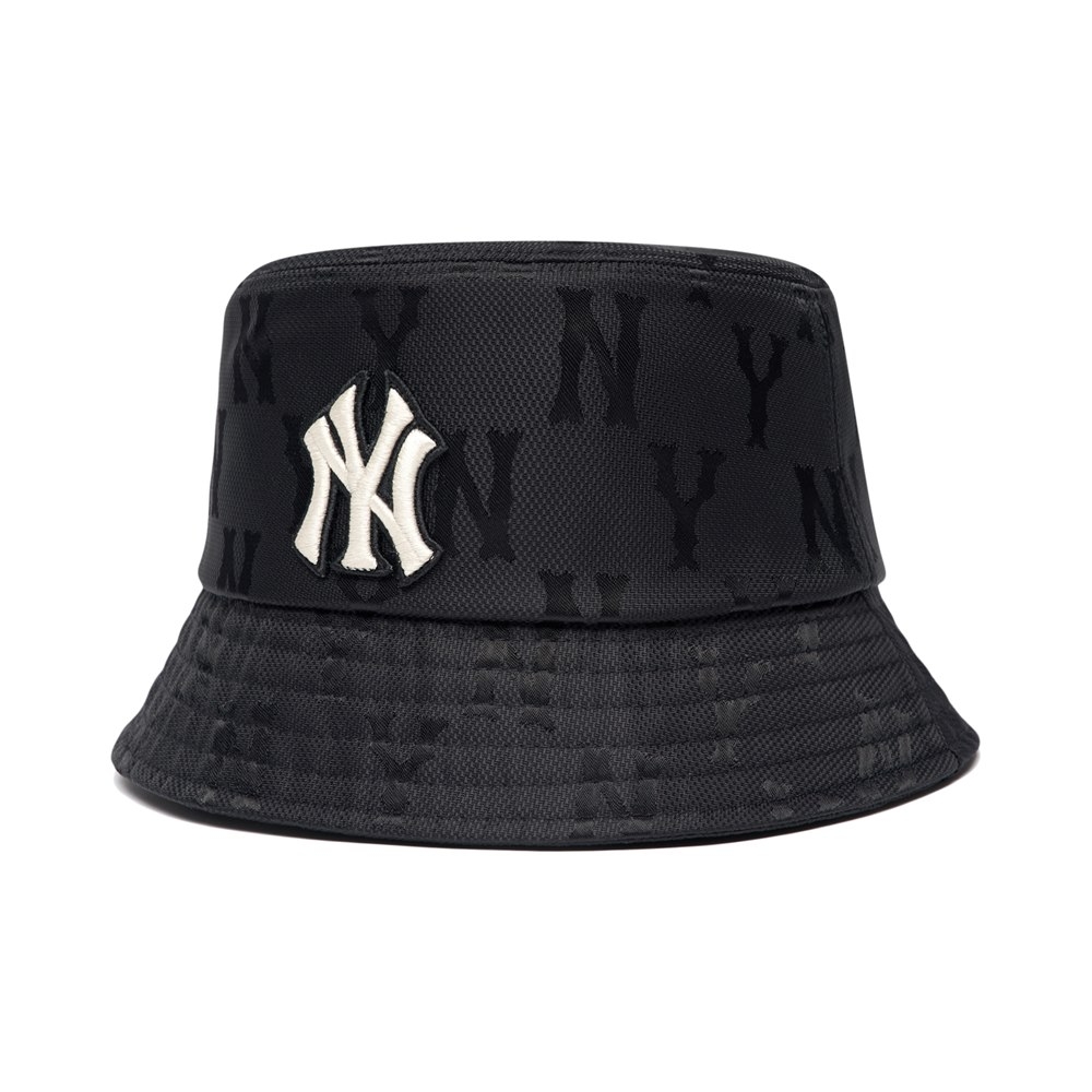 Nón MLB Monogram Nylon Bucket Hat New York Yankees Black