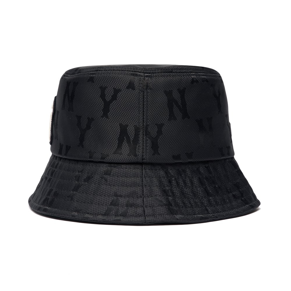 Nón MLB Monogram Nylon Bucket Hat New York Yankees Black