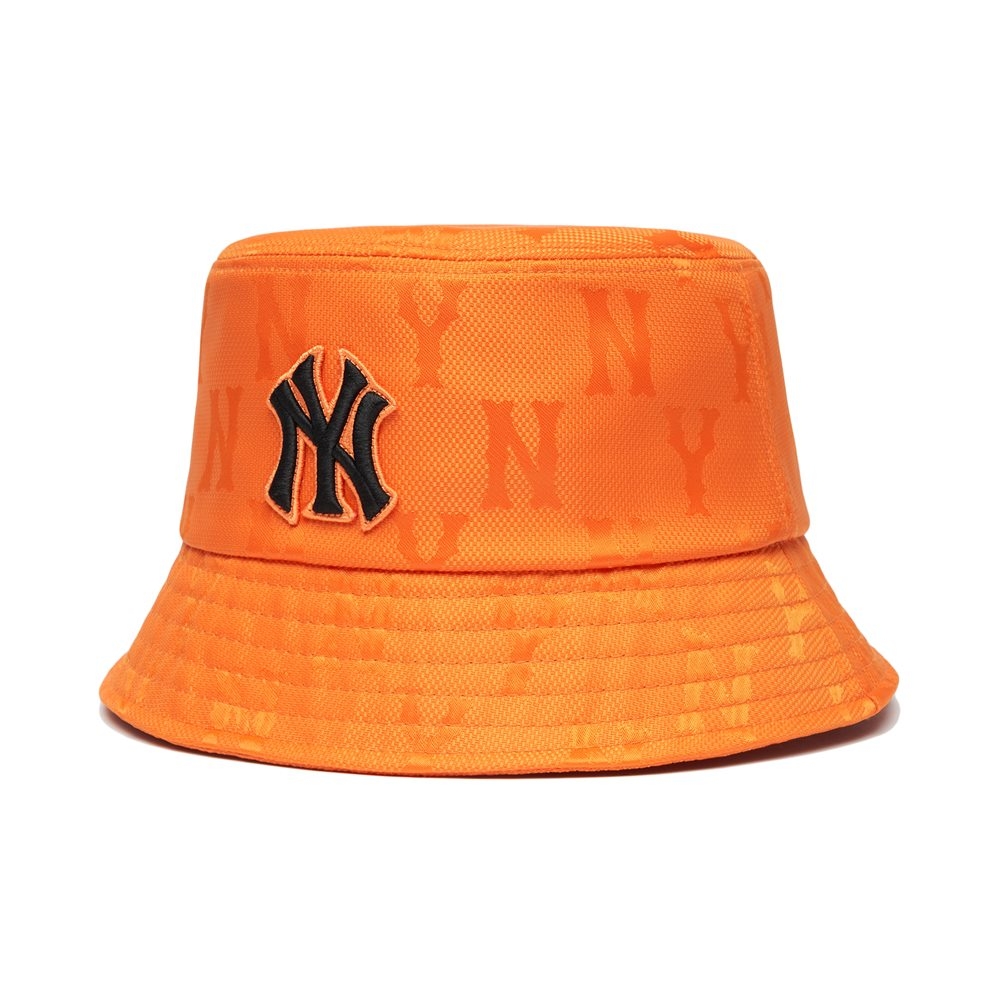 Nón MLB Monogram Nylon Bucket Hat New York Yankees Orange