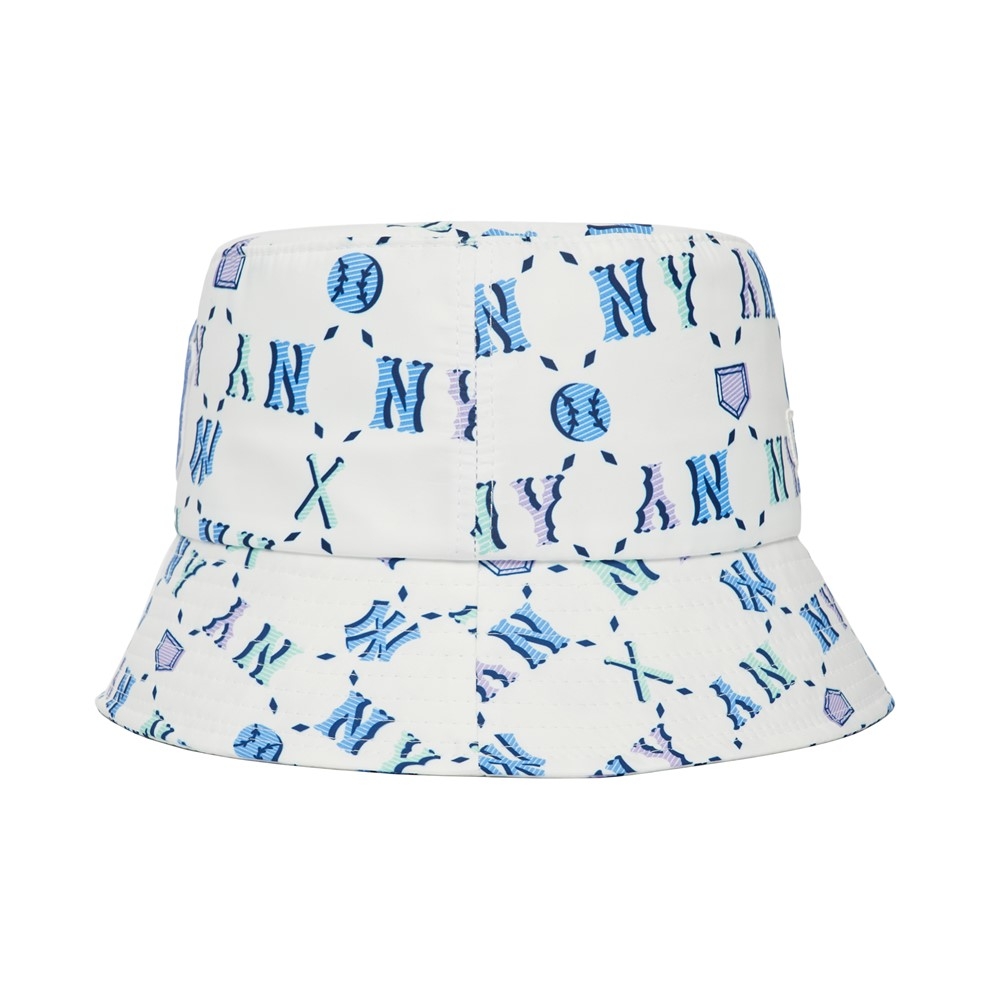 Nón MLB Monogram Summer Bucket Hat New York Yankees White