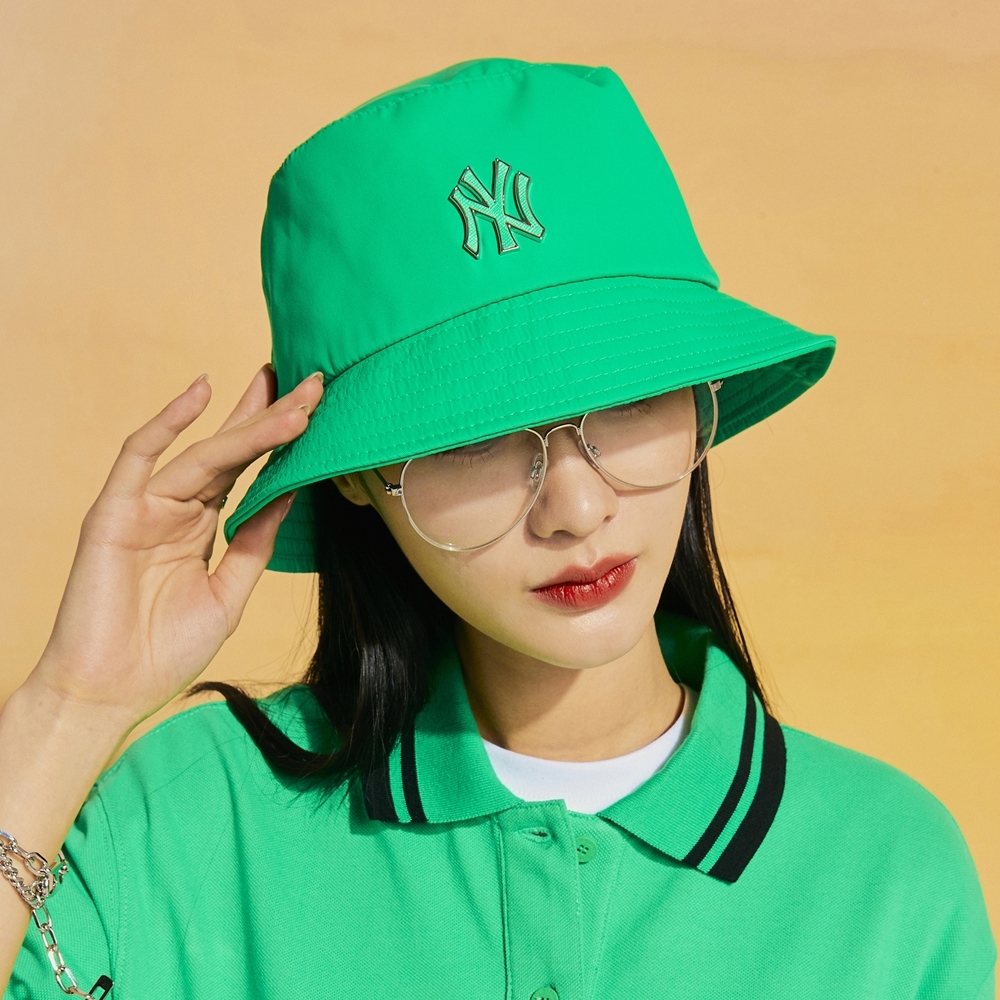 Nón MLB Nylon Basic Bucket Hat New York Yankees Green