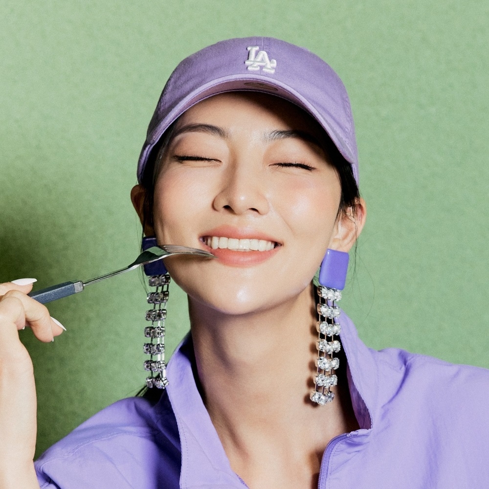 Nón MLB Rookie Unstructured Ball Cap LA Dodgers Neon Purple