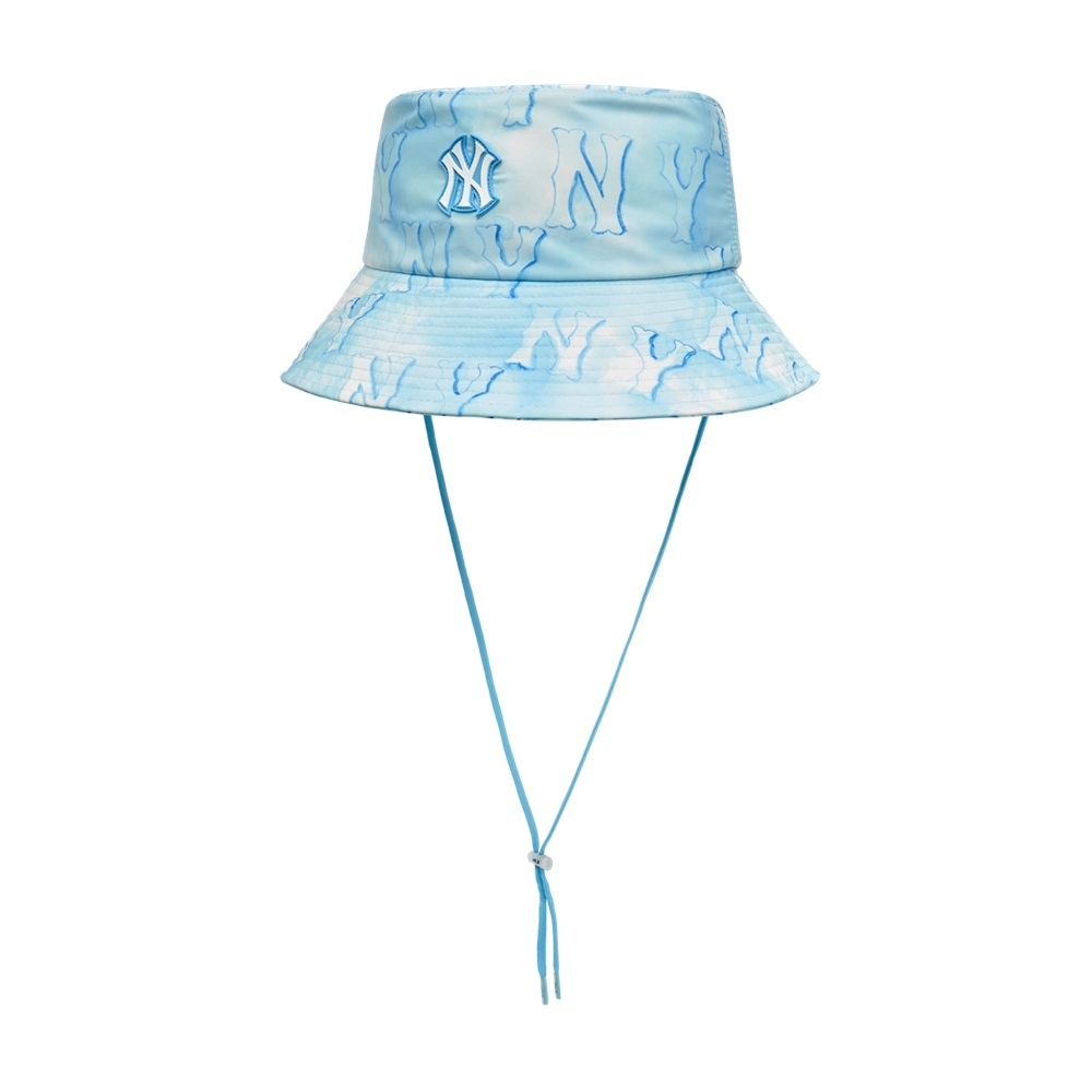 Nón MLB Water Monogram UV Blocking Bucket Hat New York Yankees Aqua Blue