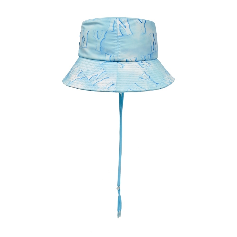 Nón MLB Water Monogram UV Blocking Bucket Hat New York Yankees Aqua Blue