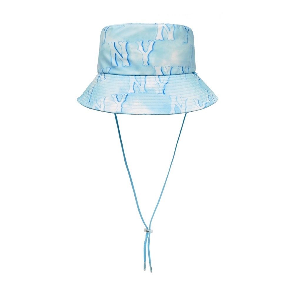 Nón MLB Water Monogram UV Blocking Bucket Hat New York Yankees Aqua Blue