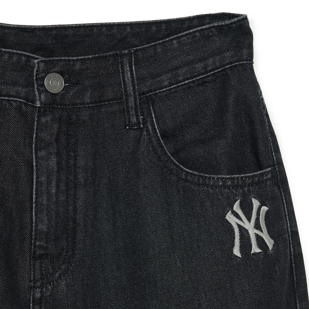 Quần Jean MLB Korea Multi Mega Logo New York Yankees Black
