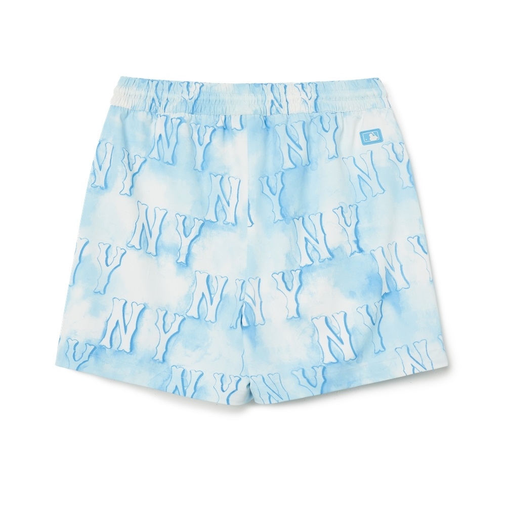 Quần Shorts MLB Water Monogram New York Yankees Aqua Blue
