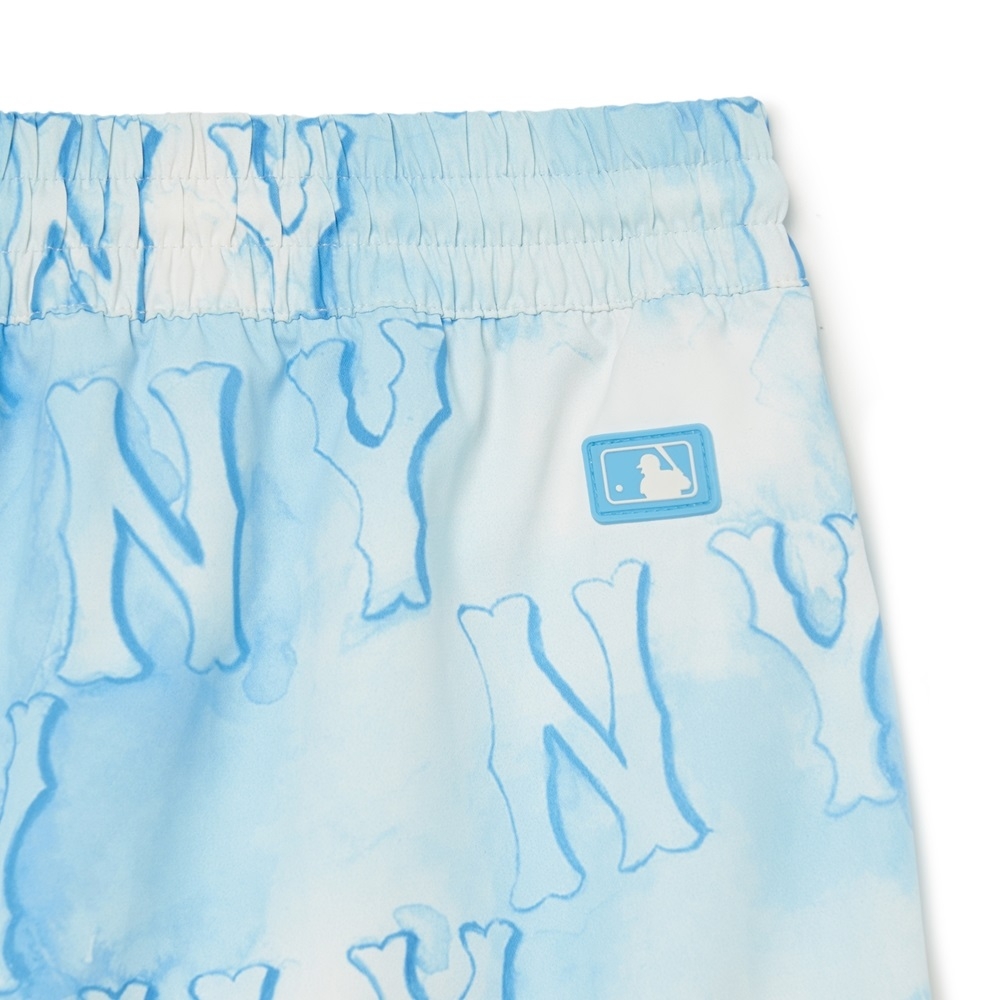 Quần Shorts MLB Water Monogram New York Yankees Aqua Blue