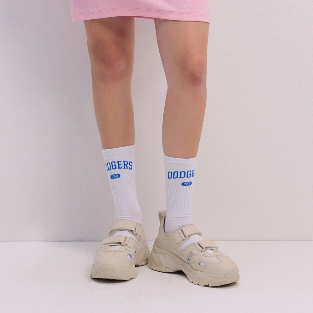 Sandals MLB Korea [Women's Size] BigBall Chunky Mask LA Dodgers Cream