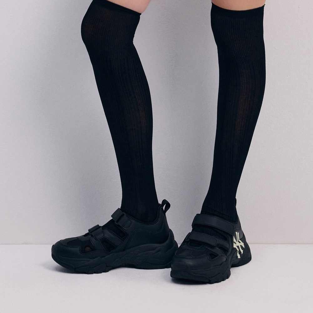 Sandals MLB Korea [Women's Size] BigBall Chunky Mask New York Yankees Black