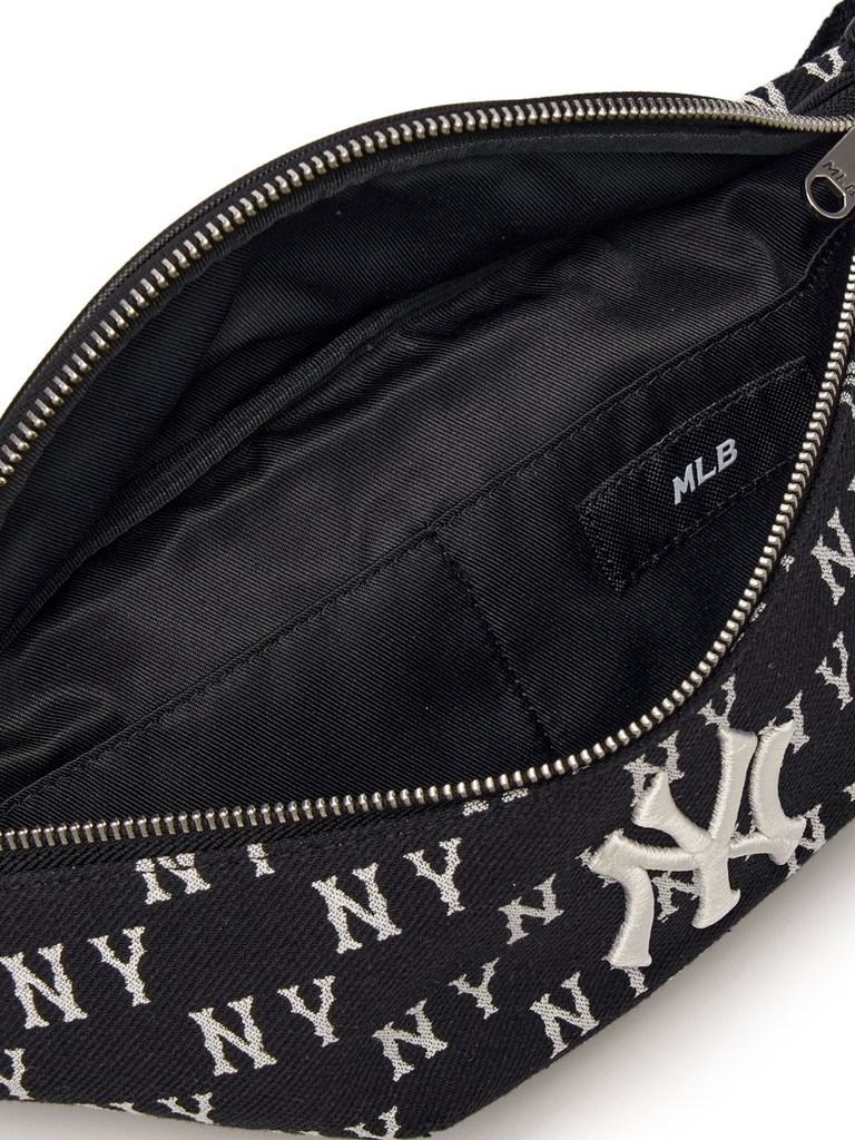 Túi MLB Korea Classic Mono Jacquard Hip Sack New York Yankees Black