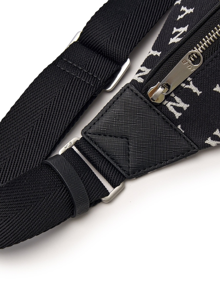 Túi MLB Korea Classic Mono Jacquard Hip Sack New York Yankees Black