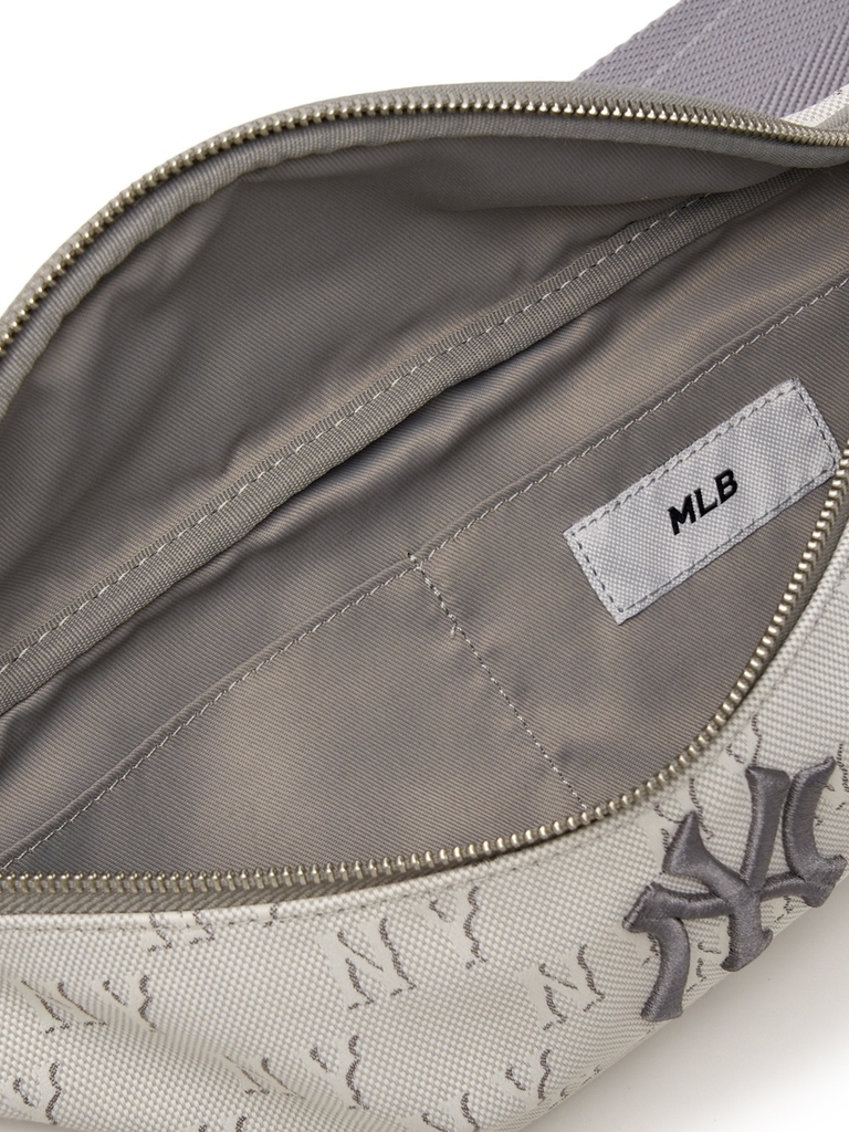 Túi MLB Korea Classic Mono Jacquard Hip Sack New York Yankees Grey