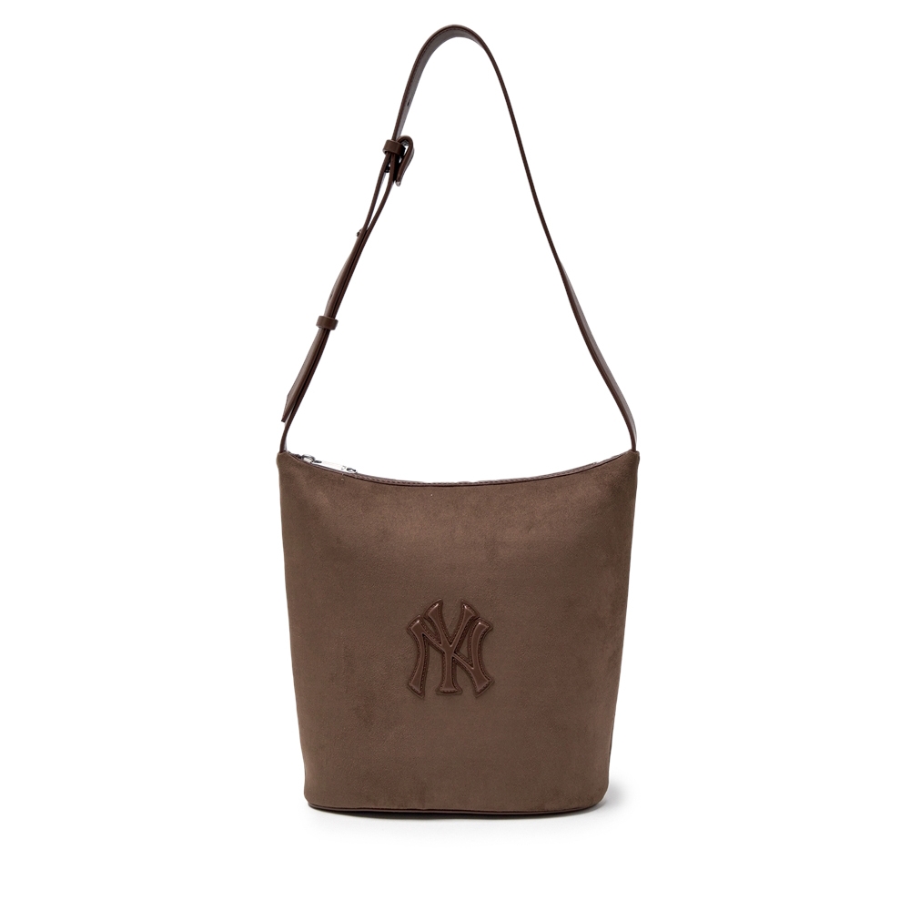 Túi MLB Basic Suede Bucket Bag New York Yankees Brown