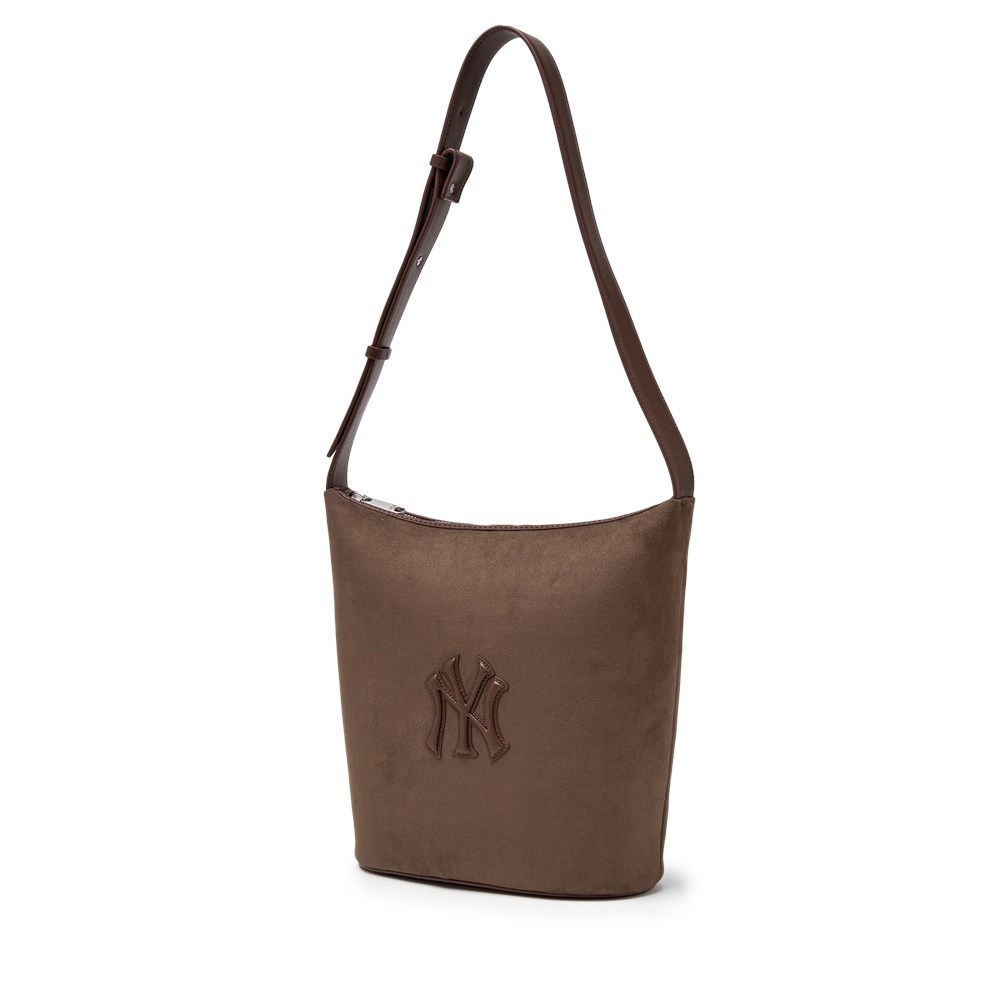 Túi MLB Basic Suede Bucket Bag New York Yankees Brown