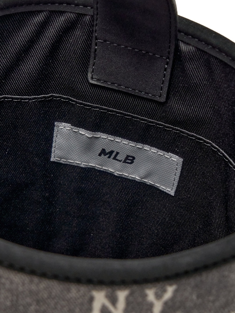 Túi MLB Classic Mono Vintage Denim Mini Bucket Bag New York Yankees Grey