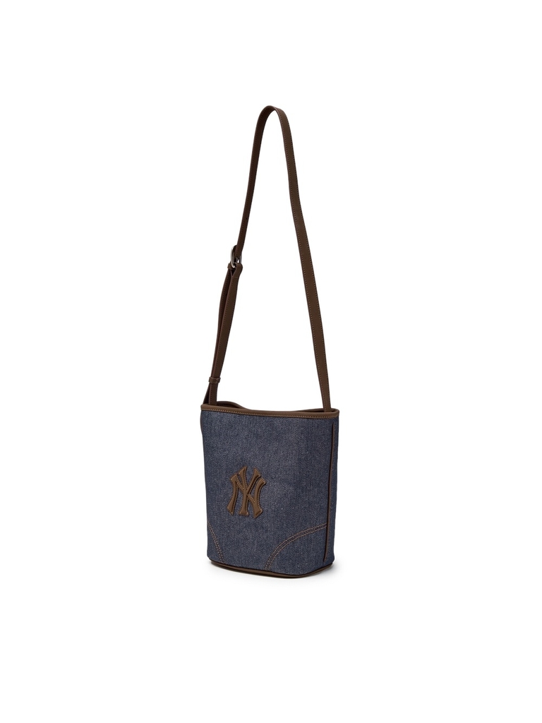 Túi MLB New York Yankees Denim Bucket Bag Indigo