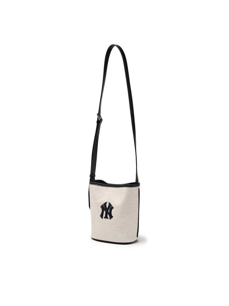 Túi MLB Basic Canvas Mini Bucket Bag New York Yankees Ivory