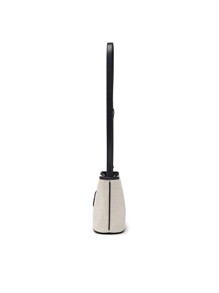 Túi MLB Basic Canvas Mini Bucket Bag New York Yankees Ivory