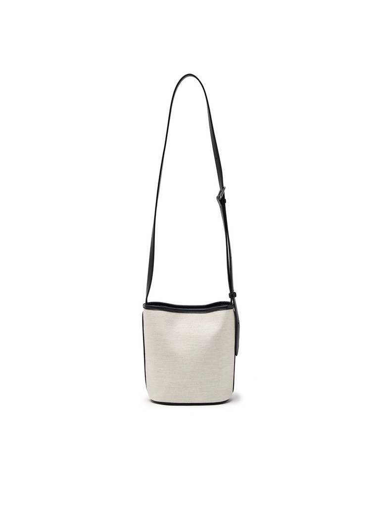 Túi MLB Basic Canvas Mini Bucket Bag New York Yankees Ivory