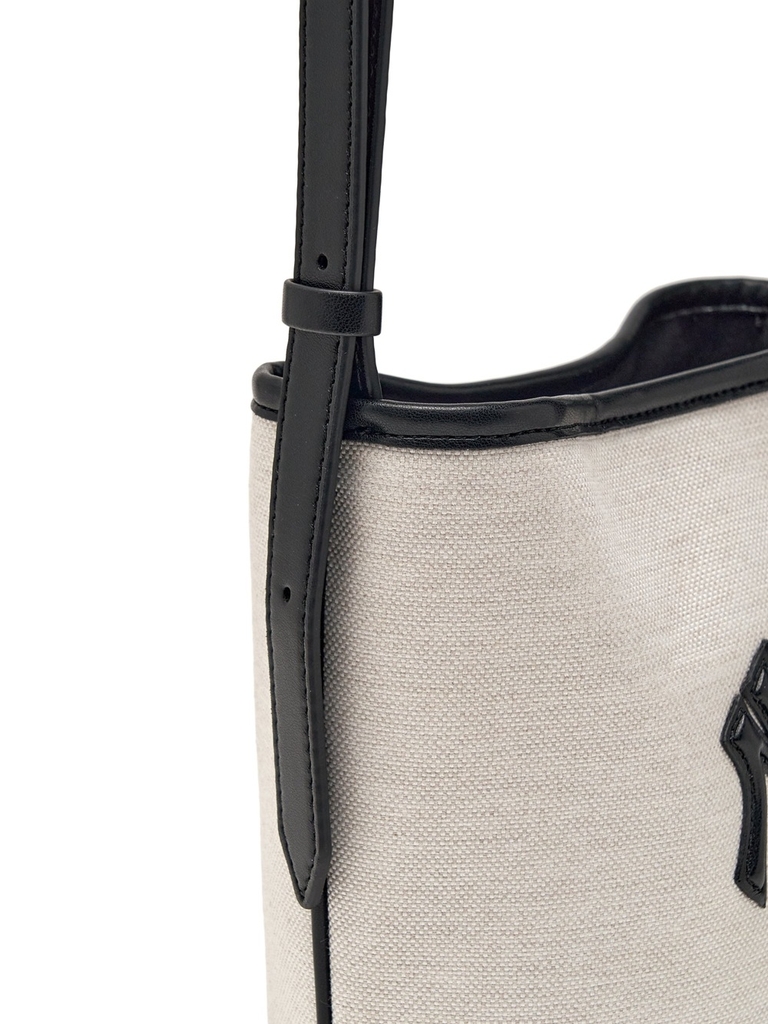 Túi MLB Basic Canvas Mini Bucket Bag New York Yankees Ivory