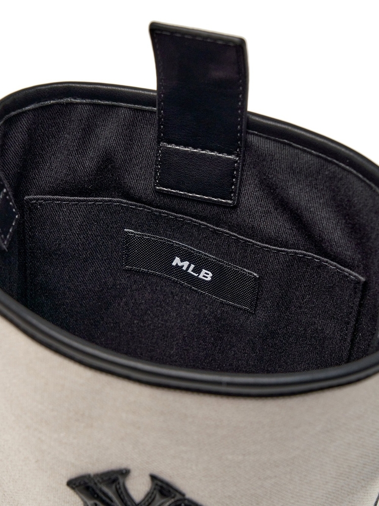 Túi MLB Basic Canvas Mini Bucket Bag New York Yankees Ivory