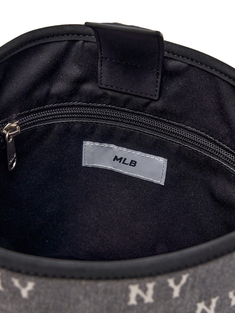 Túi MLB Classic Mono Vintage Denim Bucket Bag New York Yankees Grey